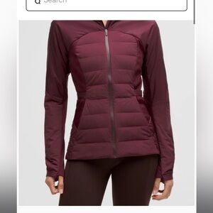 LuluLemon Down for it All Burgundy Jacket